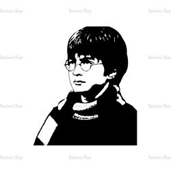 Wizard Boy Harry Potter Silhouette Vector SVG