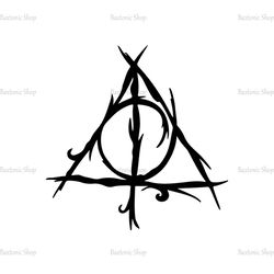 Harry Potter Deathly Hallows Symbol SVG Vector Cut Files