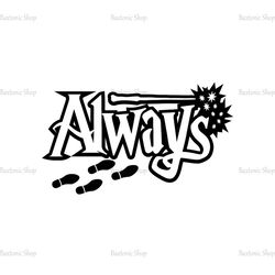 Harry Potter Always Logo Magic Wand SVG Cut Files