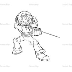 Disney Cartoon Toy Story Character Toy Buzz Lightyear Silhouette SVG