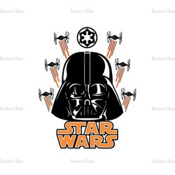 Darth Vader Orange Tie Fighter Star Wars Logo SVG