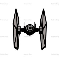Star Wars Tie Fighter Space Ship Logo Vector SVG
