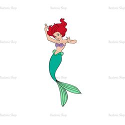 Retro Little Mermaid Princess Ariel Disney SVG