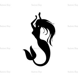 Disney Dancing Little Mermaid Ariel Silhouette SVG