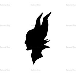 Maleficent Head Disney Sleeping Beauty Villain Silhouette SVG