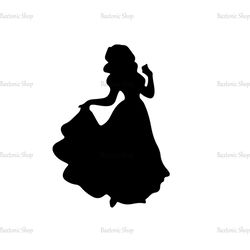 Disney Beauty Princess Belle Silhouette SVG