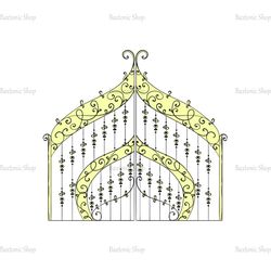 Disney Cinderella Castle Gate Sticker Clipart SVG