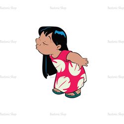 Disney Cartoon Princess Lilo Pelekai Kissing SVG