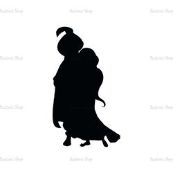 Disney Aladdin Princess Jasmine Silhouette Vector SVG