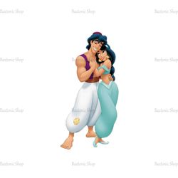 Aladdin Hug Princess Jasmine Disney Cartoon PNG Clipart