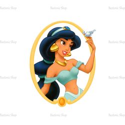 Princess Jasmine and Her Bird Disney Cartoon Aladdin PNG