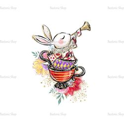 Queen Of Heart White Rabbit Alice Tea Party Cup PNG