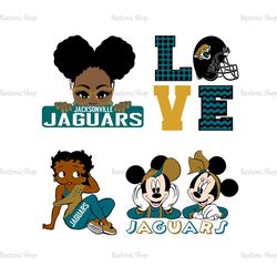 Jacksonville Jaguars Girl SVG, NFL Girl SVG, Mickey Jaguars Sport Fan SVG, Instant Digital Download