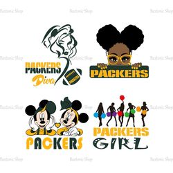 Green Bay Packers Logo SVG, Packer Girls SVG, Mickey Mouse Packers SVG, NFL SVG, Sport Logo Digital Files
