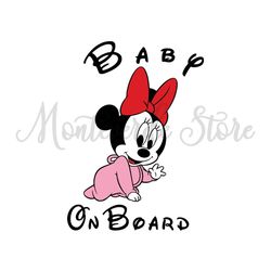 Minnie Mouse Baby On Board SVG