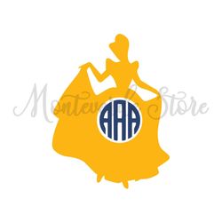 Disney Princess Cinderella Monogram SVG Silhouette