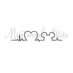 Heartbeat Mickey Mouse SVG