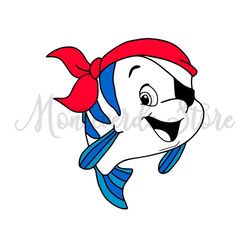 Disney Little Mermaid Flounder Fish SVG