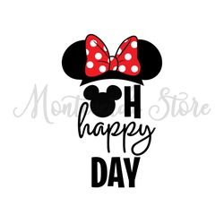 Oh Happy Day Minnie Mouse Ears SVG