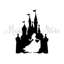 Belle And The Beast Disney Princess Castle SVG