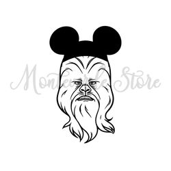 Chewbacca Mickey Head Star Wars SVG
