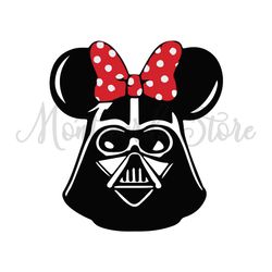 Lord Darth Vader Minnie Mouse Ears SVG