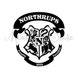 Northrups Family Vacation 2019 SVG Quidditch Vector Silhouette