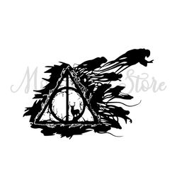 Harry Potter Ghost Deathly Hallows Symbol SVG Vector Silhouette