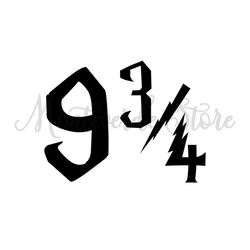 Harry Potter Shop Number Sign Platform 9 3/4 SVG Vector Cut Files
