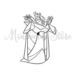 Disney Cartoon Toy Story Character Angry Evil Emperor Zurg Toy Silhouette SVG