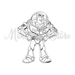 Disney Cartoon Toy Story Character Toy Buzz Lightyear Silhouette SVG silhouete