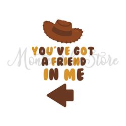 You Got A Friend In Me Toy Story Cowboy Hat Clipart SVG