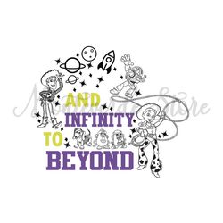 To Infinity And Beyond Coloring Toy Story Cartoon Characters Silhouette SVG