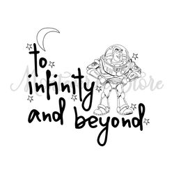 To Infinity And Beyond Moon Buzz Lightyear Toy Story Silhouette SVG