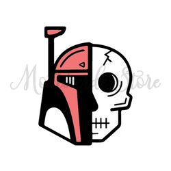 Star Wars Bounty Hunter Boba Fett Skull Helmet SVG