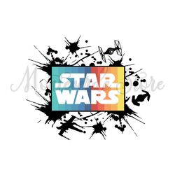 Machine Spaceship Star Wars Movie Rainbow Logo SVG