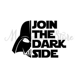 Join The Dark Side Star Wars Darth Vader Half Face SVG