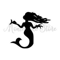 Disney Little Mermaid Princess Ariel Silhouette SVG