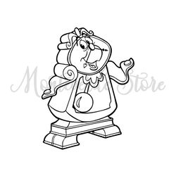 Beauty and The Beast Cogsworth Disney Character SVG