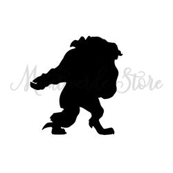 Disney The Beast Beauty and The Beast Cartoon Vector SVG Silhouette