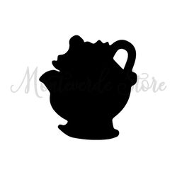 Disney Mrs. Potts The Magic Tea Set Silhouette SVG