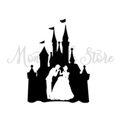 Disney Magic Kingdom Cinderella Cartoon Silhouette SVG