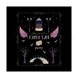 Please Join Us For A Fairy Tale Party Disney Invitation Card SVG