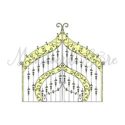 Disney Cinderella Castle Gate Sticker Clipart SVG