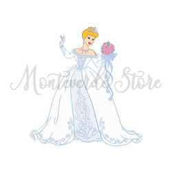 Disney Princess Cinderella Wedding Dress Clipart PNG