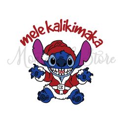 Mele Kalikimaka Santa Stitch Disney SVG