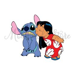 Lilo Pelekai Kissing Stitch Disney Cartoon Characters SVG