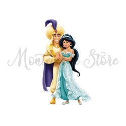 Princess Jasmine and Aladdin Disney Love PNG Clipart