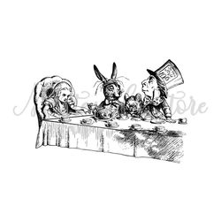 The Mad Hatter Tea Party Alice In Wonderland SVG