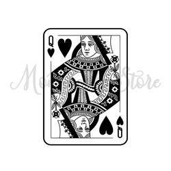 Queen Of Hearts Alice Poker Game Card SVG